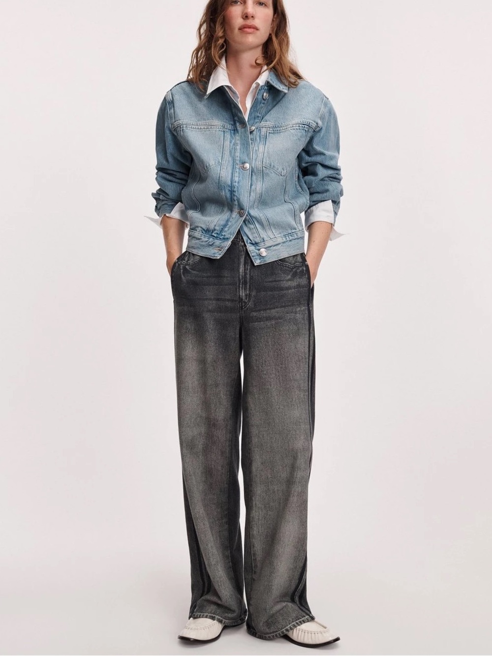 rag & bone Women's Miramar Wide-Leg Track Pant Jeans - Picture 10 of 11